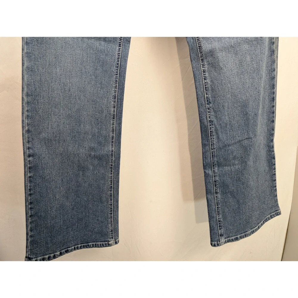 Vintage Y2K Christine Alexander Floral Crystal Embellished Denim Jeans Size 14 - Picture 4 of 9